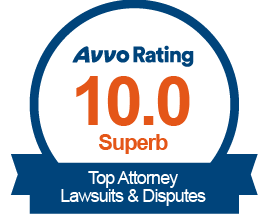 Avvo Rating 10.0 Superb | Top Attorney Lawsuits and Disputes